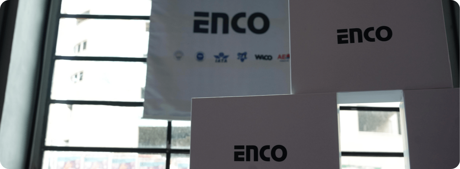 ENCO branding at the Swiss Days 2024 stand